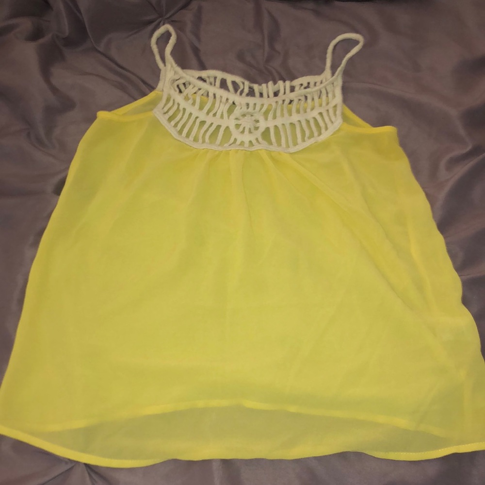 Yellow tank top from Charlotte Russe size XS.